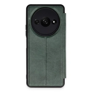 USLUCAN ALIŞVERİŞ Xiaomi Redmi A3 4G Kılıf Flip Cover - Koyu Yeşil