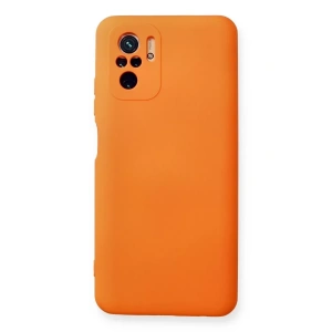 USLUCAN ALIŞVERİŞ Xiaomi Redmi Note 10 Kılıf Nano içi Kadife Silikon - Turuncu