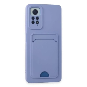 USLUCAN ALIŞVERİŞ Xiaomi Redmi Note 11 Pro Kılıf Kelvin Kartvizitli Silikon - Lila