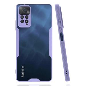 USLUCAN ALIŞVERİŞ Xiaomi Redmi Note 11 Pro Kılıf Platin Silikon - Lila
