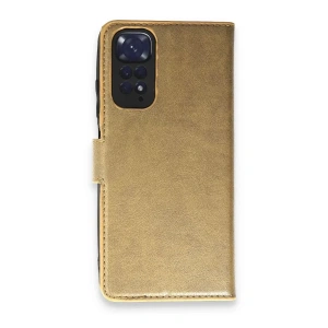 USLUCAN ALIŞVERİŞ Xiaomi Redmi Note 11 Pro Kılıf Trend S Plus Kapaklı Kılıf - Gold