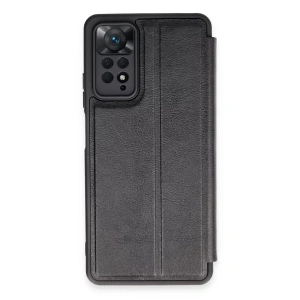 USLUCAN ALIŞVERİŞ Xiaomi Redmi Note 12 Pro 4G Kılıf Flip Cover - Siyah
