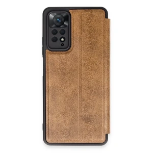 USLUCAN ALIŞVERİŞ Xiaomi Redmi Note 12 Pro 4G Kılıf Flip Cover - Taba