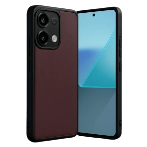 USLUCAN ALIŞVERİŞ Xiaomi Redmi Note 13 4G Kılıf Aras Deri Kapak - Bordo
