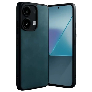 USLUCAN ALIŞVERİŞ Xiaomi Redmi Note 13 4G Kılıf Aras Deri Kapak - Koyu Yeşil