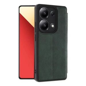 USLUCAN ALIŞVERİŞ Xiaomi Redmi Note 13 4G Kılıf Flip Cover - Koyu Yeşil