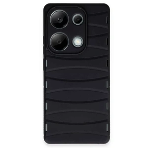 USLUCAN ALIŞVERİŞ Xiaomi Redmi Note 13 Pro 4G Kılıf Bibercas Silikon Kapak - Siyah
