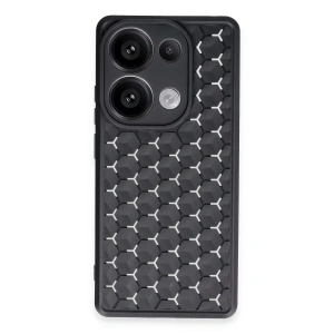 USLUCAN ALIŞVERİŞ Xiaomi Redmi Note 13 Pro 4G Kılıf Petek Silikon Kapak - Siyah