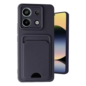 USLUCAN ALIŞVERİŞ Xiaomi Redmi Note 13 Pro 5G Kılıf Kelvin Kartvizitli Silikon - Siyah