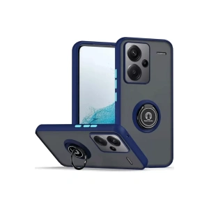 USLUCAN ALIŞVERİŞ Xiaomi Redmi Note 13 Pro Plus Kılıf Montreal Yüzüklü Silikon Kapak - Lacivert