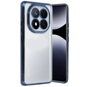 USLUCAN ALIŞVERİŞ Xiaomi Redmi Note 14 Pro 5G Kılıf Lensli Silikon - Lacivert