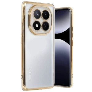 USLUCAN ALIŞVERİŞ Xiaomi Redmi Note 14 Pro Plus Kılıf Lensli Silikon - Gold