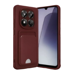 USLUCAN ALIŞVERİŞ Xiaomi Redmi Note 15 Pro 5G Kelvin Kartvizitli Silikon - Bordo