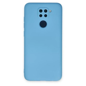 USLUCAN ALIŞVERİŞ Xiaomi Redmi Note 9 Kılıf Nano içi Kadife Silikon - Mavi