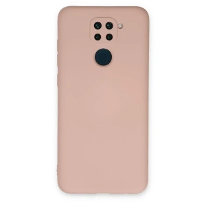 USLUCAN ALIŞVERİŞ Xiaomi Redmi Note 9 Kılıf Nano içi Kadife Silikon - Pudra