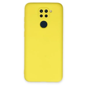 USLUCAN ALIŞVERİŞ Xiaomi Redmi Note 9 Kılıf Nano içi Kadife Silikon - Sarı