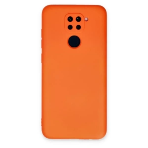 USLUCAN ALIŞVERİŞ Xiaomi Redmi Note 9 Kılıf Nano içi Kadife Silikon - Turuncu