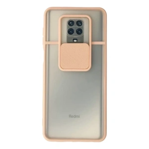 USLUCAN ALIŞVERİŞ Xiaomi Redmi Note 9 Pro Kılıf Palm Buzlu Kamera Sürgülü Silikon - Pembe