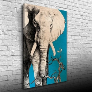 USLUCAN ALIŞVERİŞ Yalnız Fil Kanvas Tablo 50 x 70