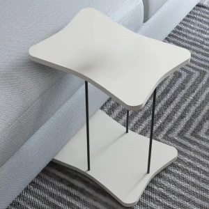 USLUCAN ALIŞVERİŞ Yan Sehpa Tekerlekli Servis Sehpası HND Krem