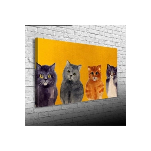 USLUCAN ALIŞVERİŞ Yavru Kediler Canvas Tablo (60x120)