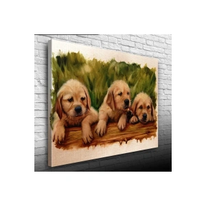 USLUCAN ALIŞVERİŞ Yavru Köpekler Canvas Tablo (50x70)