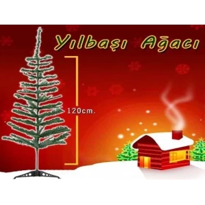 USLUCAN ALIŞVERİŞ Yılbaşı Çam Ağacı Gür Dallar 120 cm