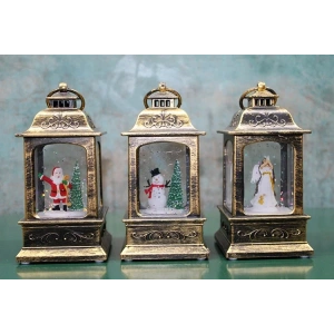 USLUCAN ALIŞVERİŞ Yılbaşı Temalı Işıklı Müzikli Kar Küresi Model 1