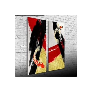 USLUCAN ALIŞVERİŞ Ying Yang Iki Parça Canvas Tablo (30x70)