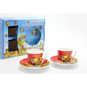 USLUCAN ALIŞVERİŞ Yöresel İkili Fincan Seti Model 1