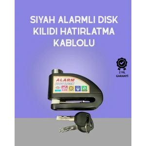 USLUCAN ALIŞVERİŞ Yüksek Sesli 110dB Çelik Disk Kilidi Su Geçirmez