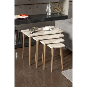 USLUCAN ALIŞVERİŞ Zigon Sehpa Ahşap 4lü Efes KR