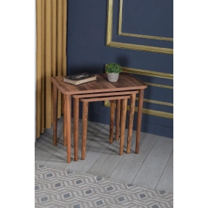 USLUCAN ALIŞVERİŞ Zigon Sehpa Ahşap Torna Ayak Ceviz Kr 2067