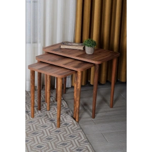 USLUCAN ALIŞVERİŞ Zigon Sehpa Ahşap Torna Ayak Ceviz Kr 2067