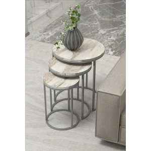 USLUCAN ALIŞVERİŞ ZİGON SEHPA C LÜX GÜMÜŞ EFES