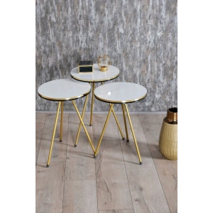 USLUCAN ALIŞVERİŞ Zigon Sehpa Gümüş Efes Tel