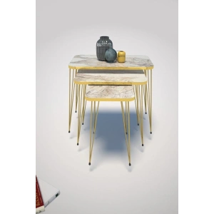 USLUCAN ALIŞVERİŞ Zigon Sehpa Kr Gold Efes Tel