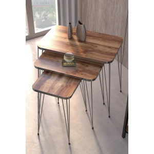 USLUCAN ALIŞVERİŞ Zigon Sehpa Kr Gümüş Ceviz Tel