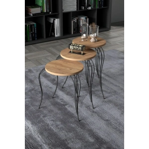 USLUCAN ALIŞVERİŞ ZİGON SEHPA LÜKENS ANTRASİT CEVİZ