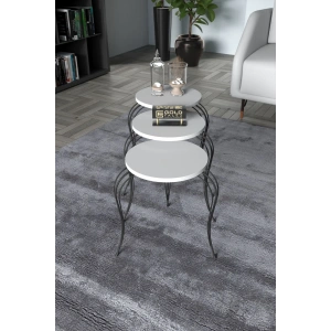 USLUCAN ALIŞVERİŞ ZİGON SEHPA LÜKENS BEYAZ