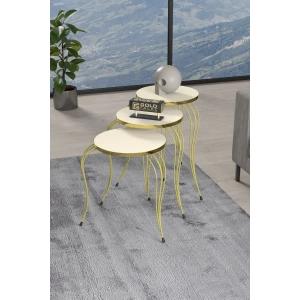 USLUCAN ALIŞVERİŞ ZİGON SEHPA LÜKENS GOLD KREM