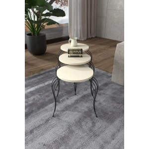 USLUCAN ALIŞVERİŞ ZİGON SEHPA LÜKENS KREM