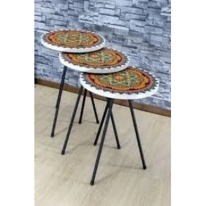 USLUCAN ALIŞVERİŞ Zigon Sehpa Metal Ayak 2088 Desenli