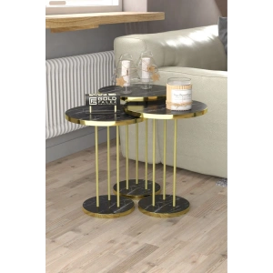 USLUCAN ALIŞVERİŞ Zigon Sehpa Terra Bendir Gold