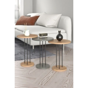 USLUCAN ALIŞVERİŞ Zigon Sehpa Terra Ceviz Antrasit