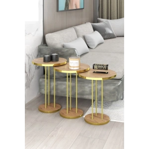 USLUCAN ALIŞVERİŞ Zigon Sehpa Terra Gold Ceviz