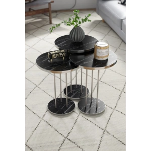 USLUCAN ALIŞVERİŞ Zigon Sehpa Terra Gümüş Bendir