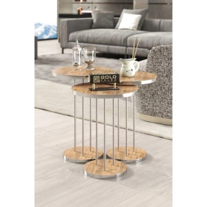 USLUCAN ALIŞVERİŞ Zigon Sehpa Terra Gümüş Ceviz