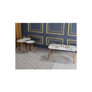 USLUCAN ALIŞVERİŞ Zigon Sehpa ve Orta Sehpa Kr Torna Efes Set