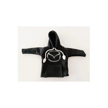 Siyah Vites Hoodie - Araç Vites Kıyafeti - Vites Poları -Mazda Logolu Vites Hoodie